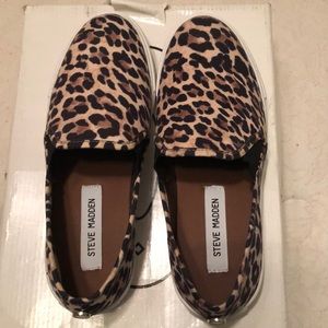 New! Steve Madden leopard slip on sneakers